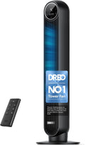 DREO 20dB Silent Tower Fan, 28 ft/s Velocity Electric Cooling Fan with Remote